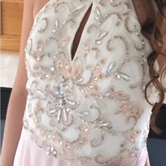 Prom dress with beading by Xscape. Retailed new $150 at Lord & Taylor. Size 6. - Picture 4 of 8